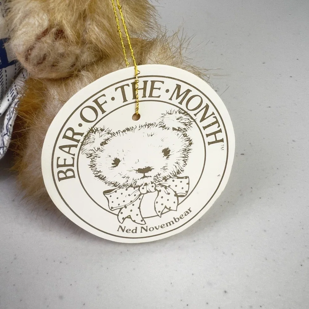 Vintage Gorham Bear Of Month Ned Novembear Plush 11